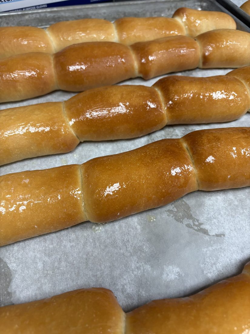 Freshly baked kolaches at The Donut Run in Utah