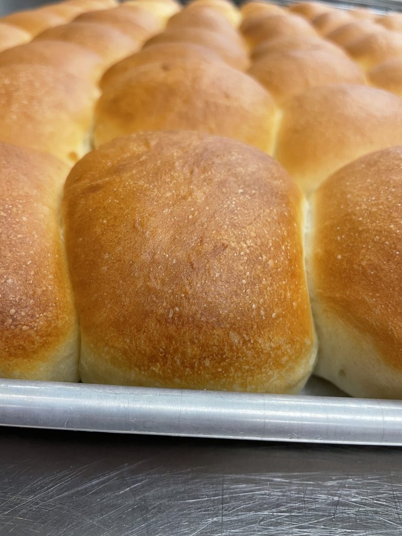Freshly baked dinner rolls at The Donut Run in Utah